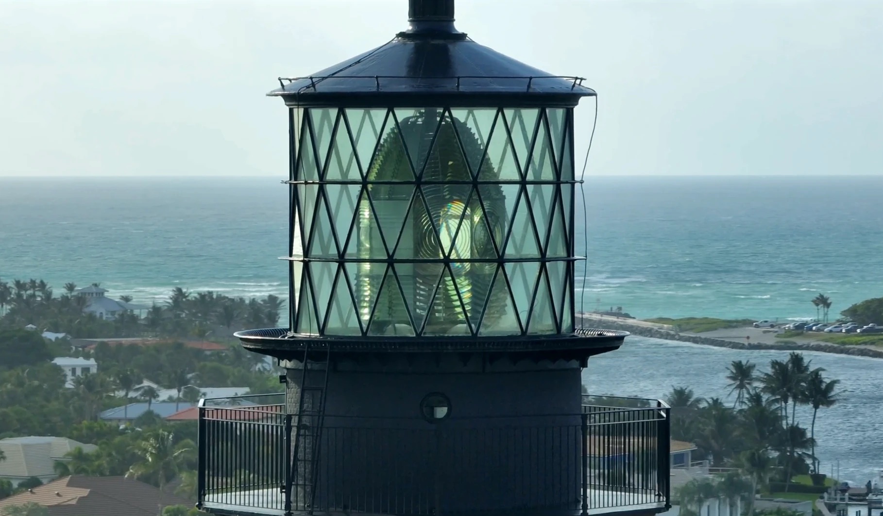 Jupiter Inlet Lighthouse overlooking the Jupiter, Florida coastline